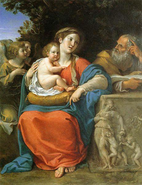 Francesco Albani The Holy Family oil painting image